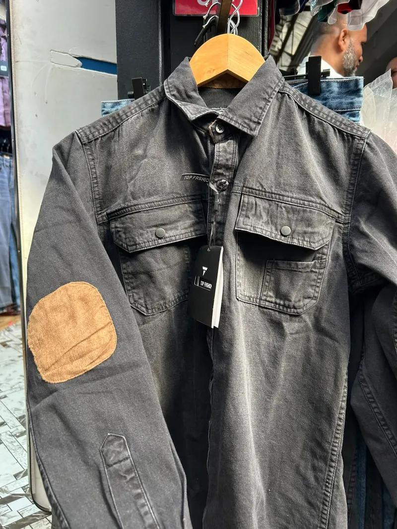 Black Denim Contrast Shirt