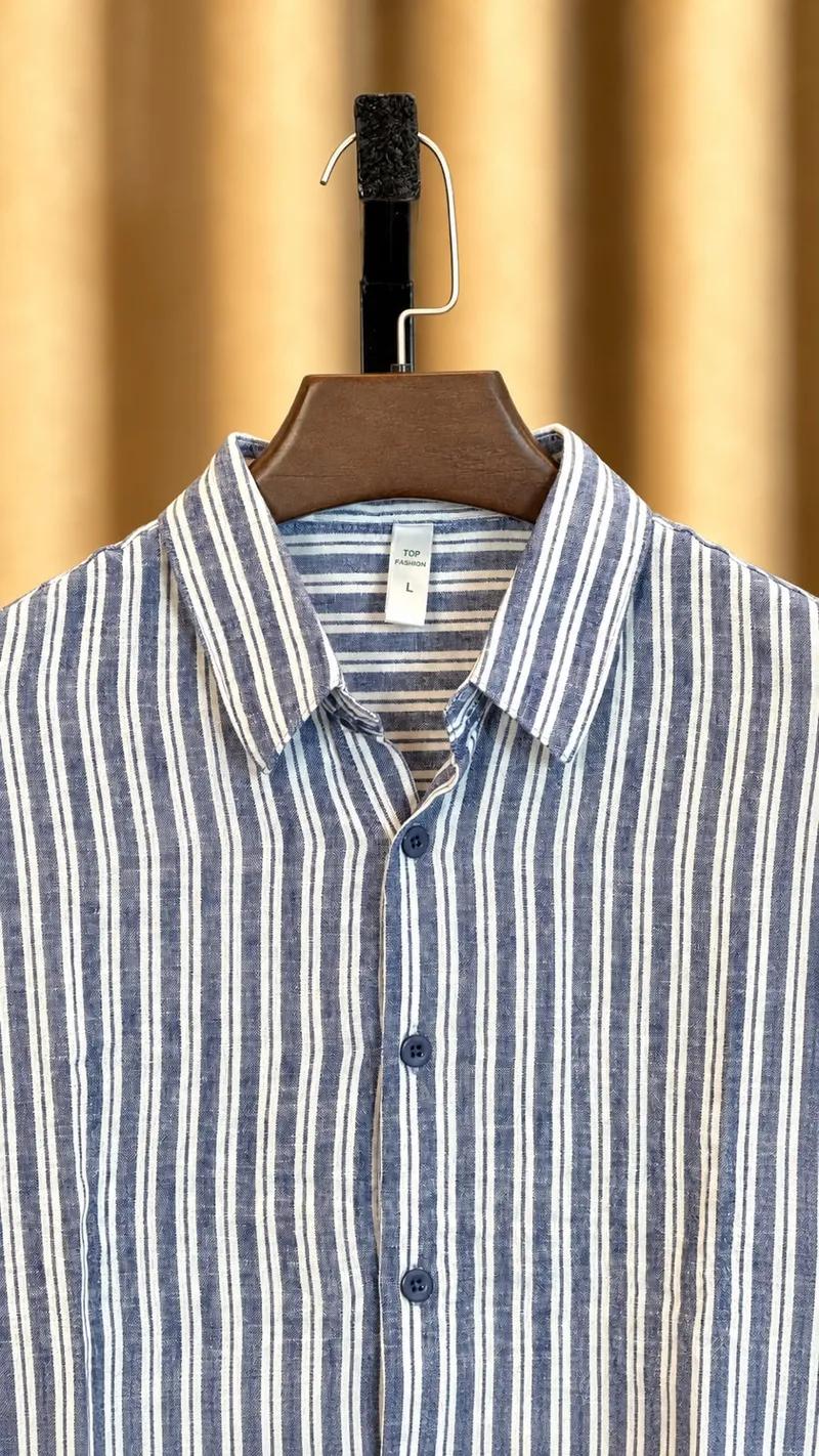 Blue Stripe Boxy Fit Shirt