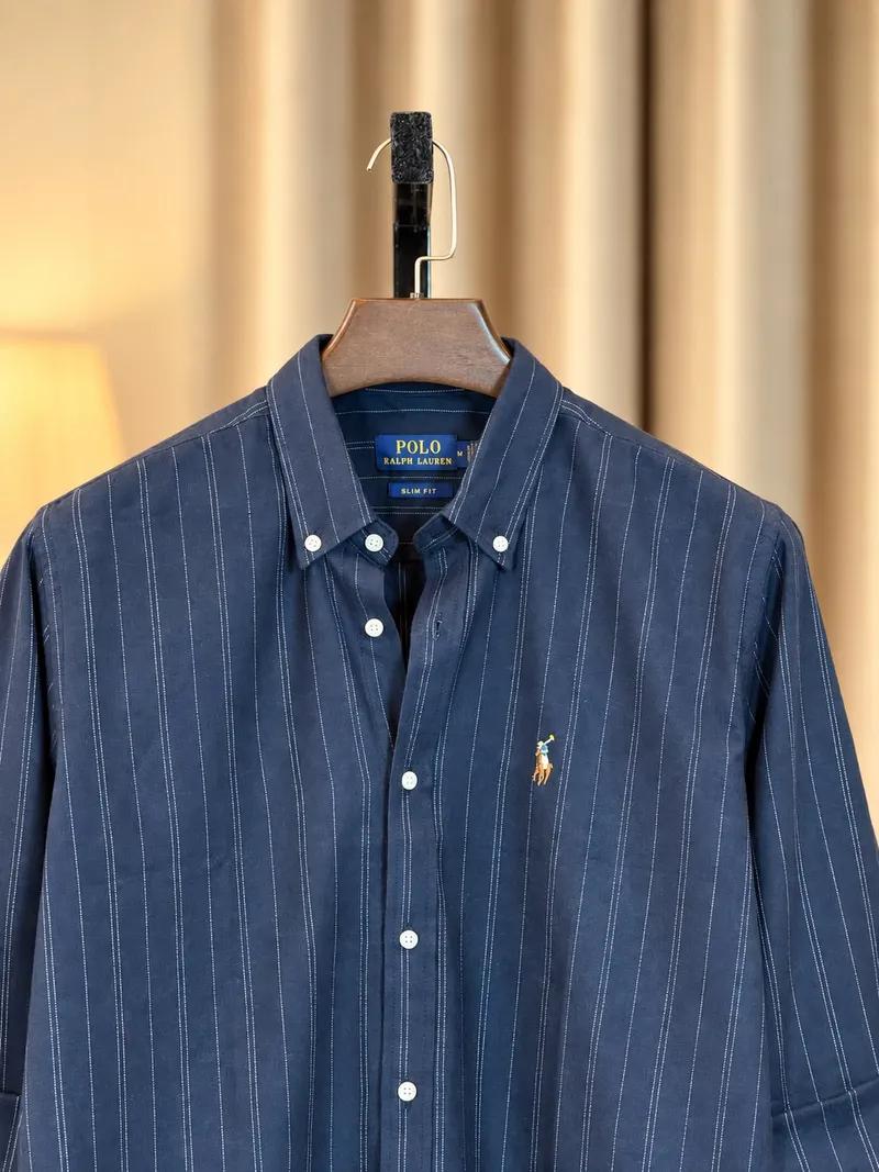Deep Blue Double Vertical Stripe Shirt