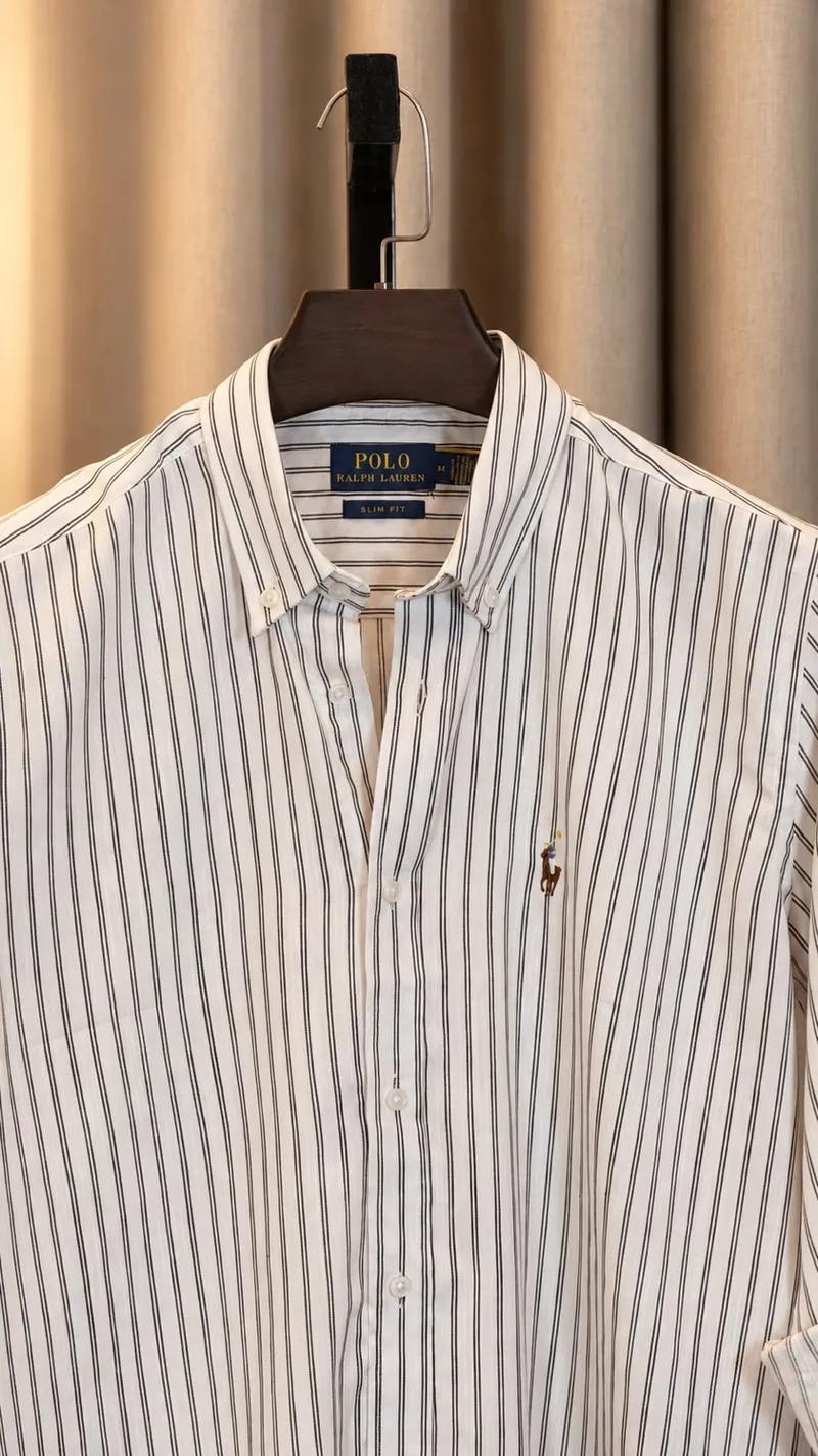 Off White Double Vertical Stripe Shirt