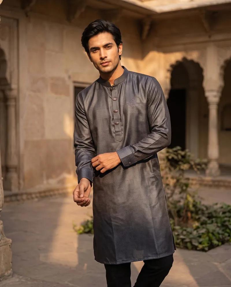 Premium Bamboo Fabric Punjabi view 2