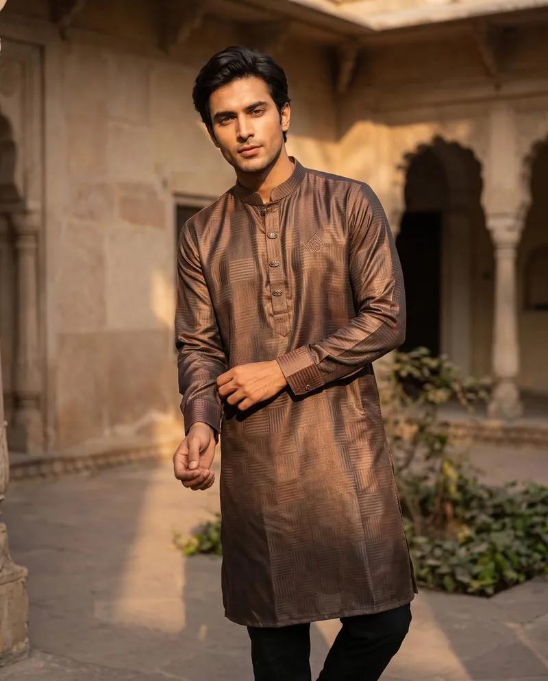 Premium Bamboo Fabric Punjabi view 3