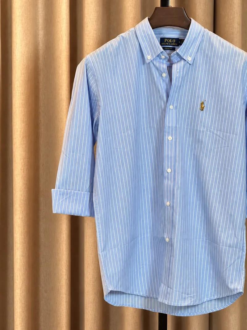 Sky Blue white Vertical shirts view 4
