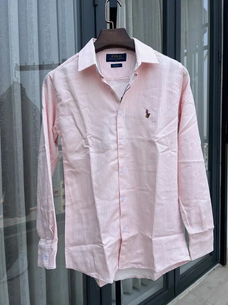 White pink Vertical Stripe Shirt view 2