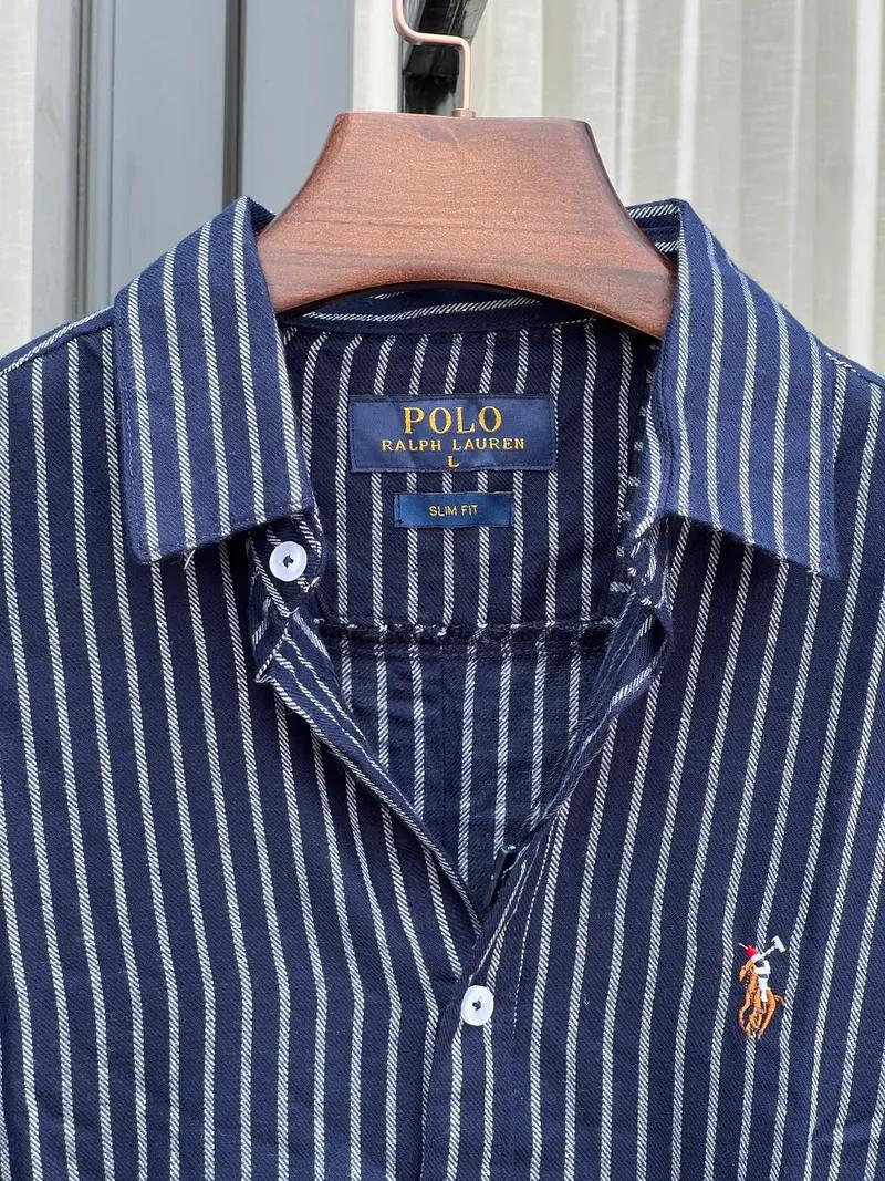 Blue Vertical Stripe Shirt