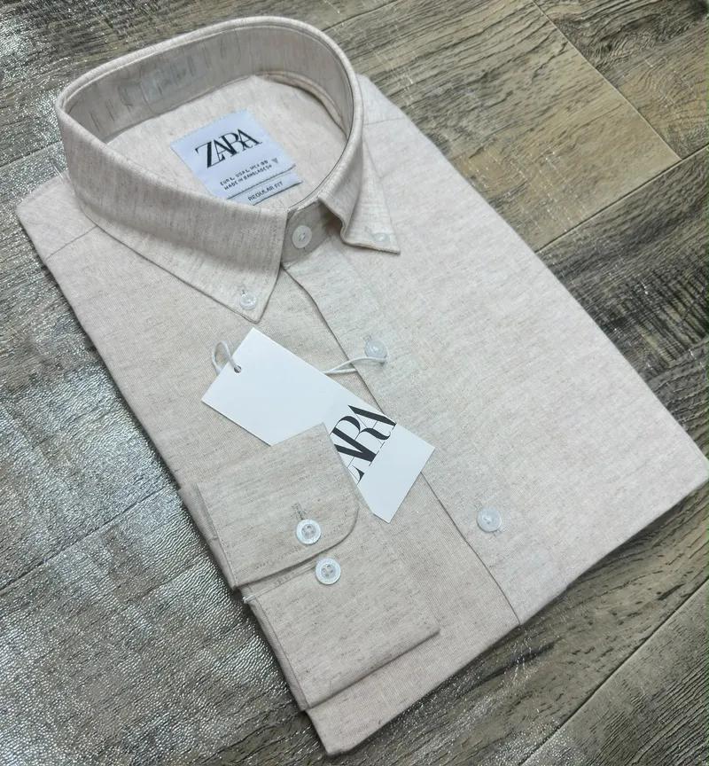 Off White Melange Effect Shirt