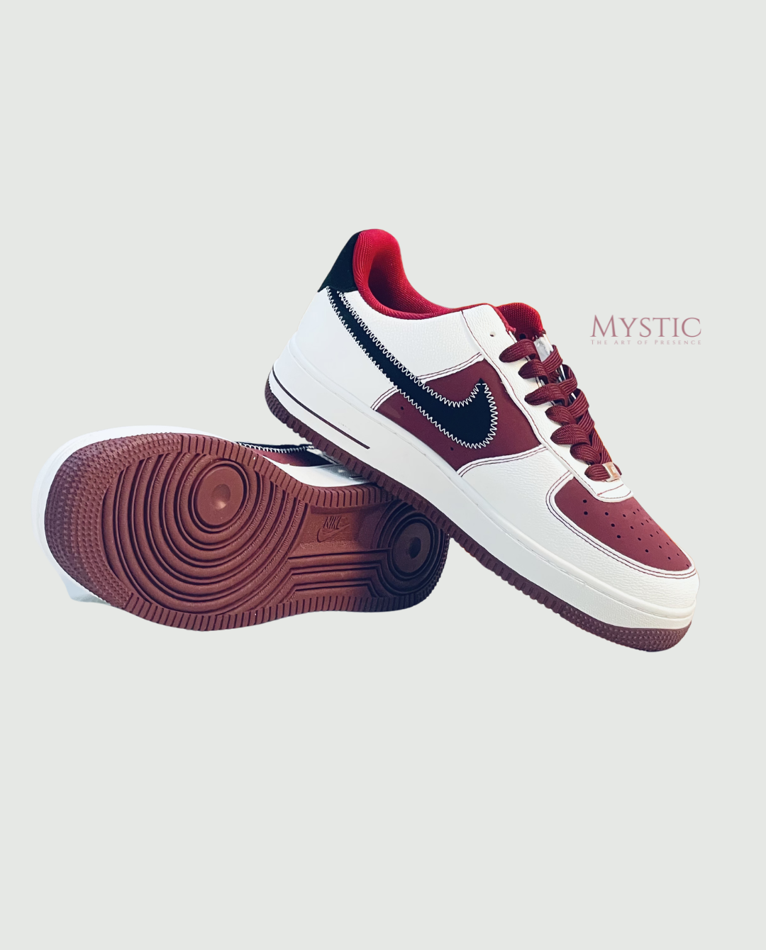 Nike AF-1 Dior - Maroon White view 2