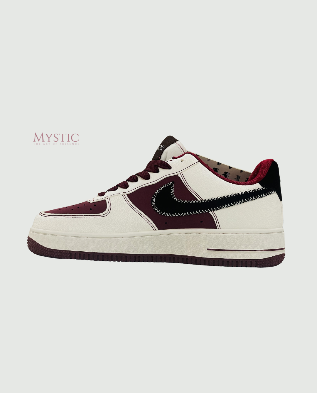 Nike AF-1 Dior - Maroon White view 4