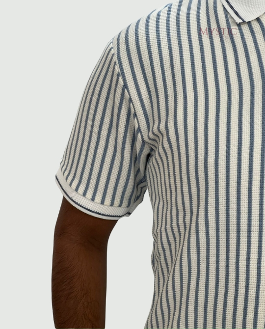 White Ash vertical Stripe Polo view 5